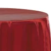 Sleek Satin Tablecloth 108" Round - Burgundy