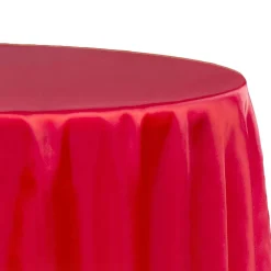 Sleek Satin Tablecloth 120" Round - Red
