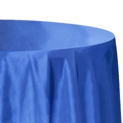 Sleek Satin Tablecloth 120" Round - Royal Blue