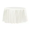 Sleek Satin Tablecloth 108" Round - Ivory