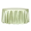 Sleek Satin Tablecloth 108" Round - Sage Green