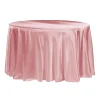 Sleek Satin Tablecloth 108" Round - Dusty Rose/Mauve