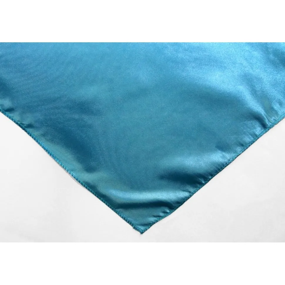 Sleek Satin Tablecloths - Aqua Blue