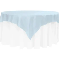 Sleek Satin Tablecloths - Baby Blue