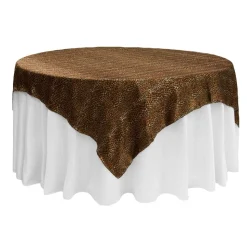 Sleek Satin Tablecloths - Leopard Design