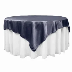 Sleek Satin Tablecloths - Pewter