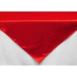 Sleek Satin Tablecloths 54" Square - Red