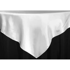Sleek Satin Tablecloths 54" Square - White