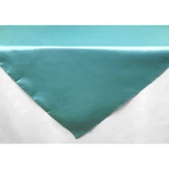Sleek Satin Tablecloths 54" Square - Light Turquoise