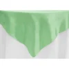 Sleek Satin Tablecloths 54" Square - Mint Green