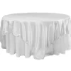 Sleek Satin Tablecloths 90" Square - White