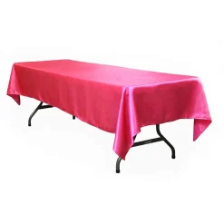Sleek Satin Tablecloths 60"x120" Rectangular - Fuchsia