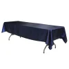 Sleek Satin Tablecloths 60"x120" Rectangular - Navy Blue