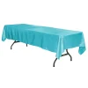 Sleek Satin Tablecloths 60"x120" Rectangular - Aqua Blue