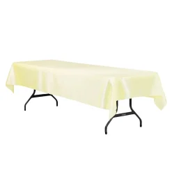 Sleek Satin Tablecloths 60"x120" Rectangular - Yellow