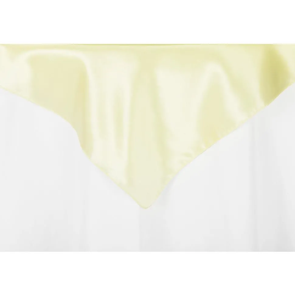 Sleek Satin Tablecloths - Yellow