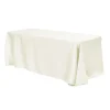 Sleek Satin Tablecloth 90"x132" Rectangular - Ivory