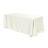 Sleek Satin Tablecloth 90"x156" Rectangular - Ivory