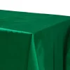 Sleek Satin Tablecloth 90"x156" Rectangular - Emerald Green