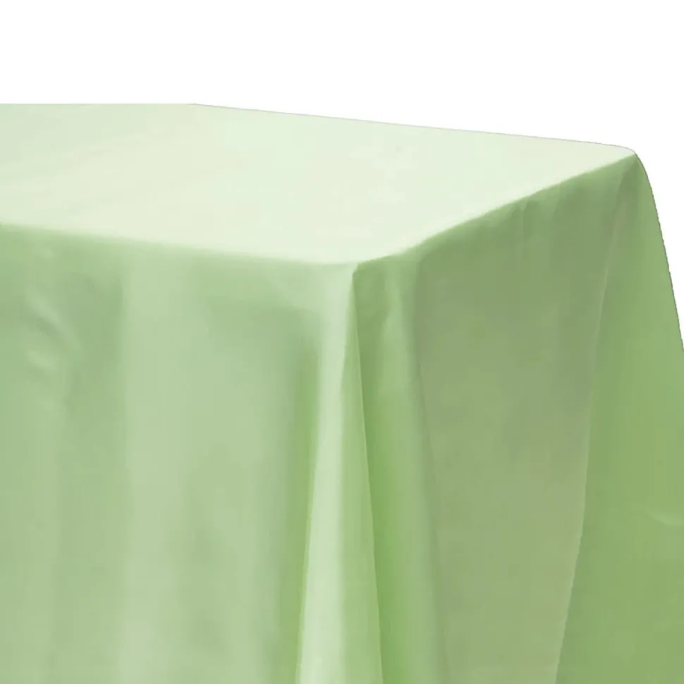 Sleek Satin Tablecloth 90"x156" Rectangular - Mint Green
