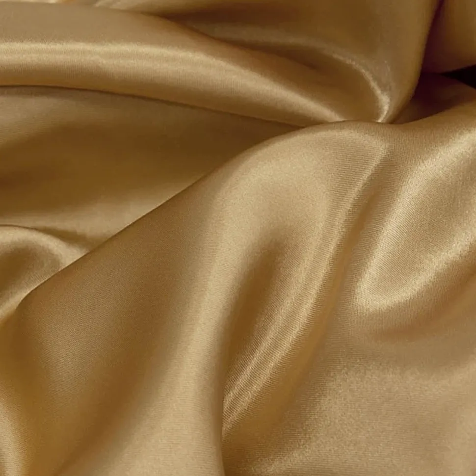 Sleek Satin Tablecloth 90"x156" Rectangular - Gold Antique