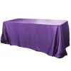 Sleek Satin Tablecloth 90"x132" Rectangular - Purple
