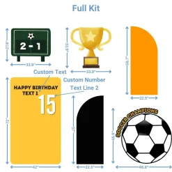 Soccer Champions Foam Core Birthday Backdrop Kit by PopScene™