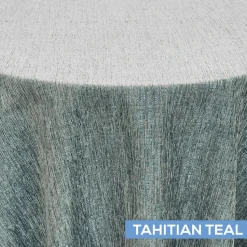 Solstice Tablecloth by Eastern Mills - Tahitian Teal - Many Size Options