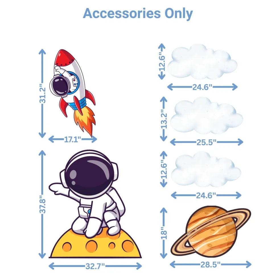 Space Rockets Foam Core Birthday Backdrop Kit by PopScene™