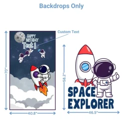 Space Rockets Foam Core Birthday Backdrop Kit by PopScene™