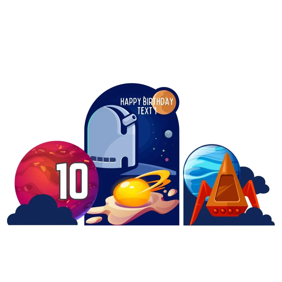 Space Station 1 Foam Core Birthday Backdrop Kit by PopScene™