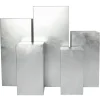 Spandex Covers for Square Metal Pillar Pedestal Stands 5 pcs/set - Metallic Silver