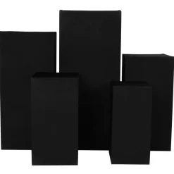 Spandex Covers for Square Metal Pillar Pedestal Stands 5 pcs/set - Black