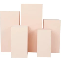 Spandex Covers for Square Metal Pillar Pedestal Stands 5 pcs/set - Blush/Rose Gold