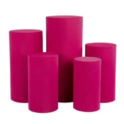Spandex Pillar Covers for Metal Cylinder Pedestal Stands 5 pcs/set