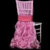 Spiral Taffeta & Organza Chair Back Slip Cover - Fuchsia