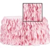 Spiral Taffeta & Organza Table Skirt - 14 Feet x 30 Inches High - Pink