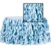 Spiral Taffeta & Organza Table Skirt - 17 Feet x 30 Inches High - Baby Blue