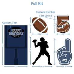 Sports - American Football Foam Core Birthday Backdrop Kit by PopScene™