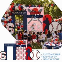 Sports - Baseball Foam Core Birthday Backdrop Kit by PopScene™