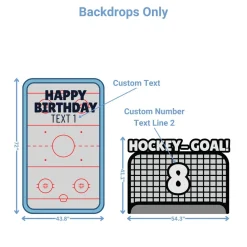 Sports - Hockey Foam Core Birthday Backdrop Kit by PopScene™