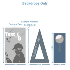 Spy Mission Foam Core Birthday Backdrop Kit by PopScene™