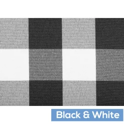 70" Square 175 GSM Polyester Checkered Tablecloth / Overlay - Black & White