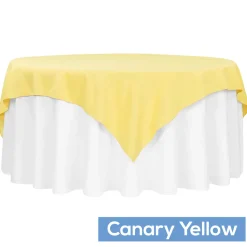 72" Square 200 GSM Polyester Tablecloth / Overlay - Canary Yellow