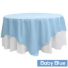 90" Square 200 GSM Polyester Tablecloth / Overlay - Baby Blue