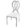 Stainless Steel Modern Double Loop Emma Dining Event Chair - Silver