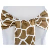 Standard Satin Chair Sash - Giraffe Animal Print