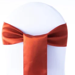 Standard Satin Chair Sash - Rust