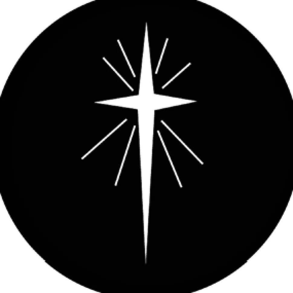 Star of Bethlehem 1 - Stock Gobo for Gobo Light Projectors - Choose your size!