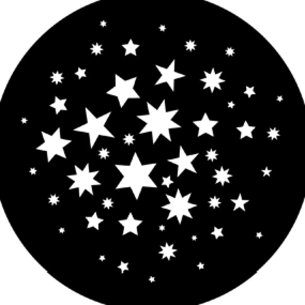 Stars 7 - Stock Gobo for Gobo Light Projectors - Choose your size!